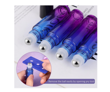 Load image into Gallery viewer, 10ML Glass Blue Purple Gradient Essential Oil Roller