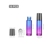 Load image into Gallery viewer, 10ML Glass Blue Purple Gradient Essential Oil Roller