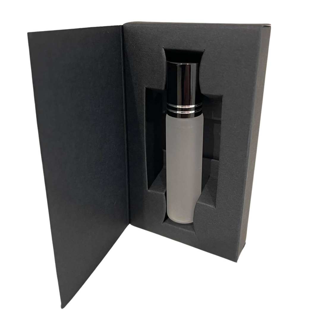 10ml Mini Glass Frosted Bottle - with Black Box