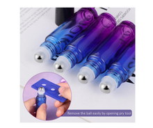 Load image into Gallery viewer, 10ML Glass Blue Purple Gradient Essential Oil Roller
