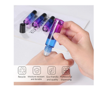 Load image into Gallery viewer, 10ML Glass Blue Purple Gradient Essential Oil Roller
