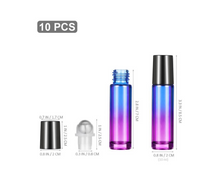 Load image into Gallery viewer, 10ML Glass Blue Purple Gradient Essential Oil Roller
