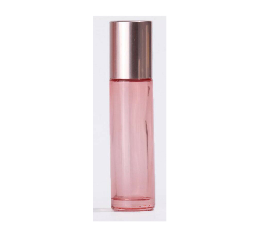 10ml Pink Glass Roll On Bottle